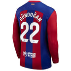 Ilkay Gündogan Barcelona Nike 2023/24 Home Stadium Replica Long Sleeve Player Jersey - Royal