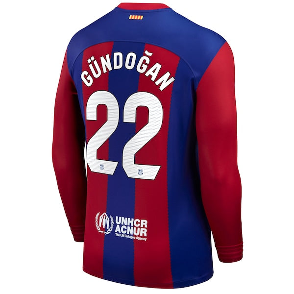 Ilkay Gündogan Barcelona Nike 2023/24 Home Stadium Replica Long Sleeve Player Jersey - Royal