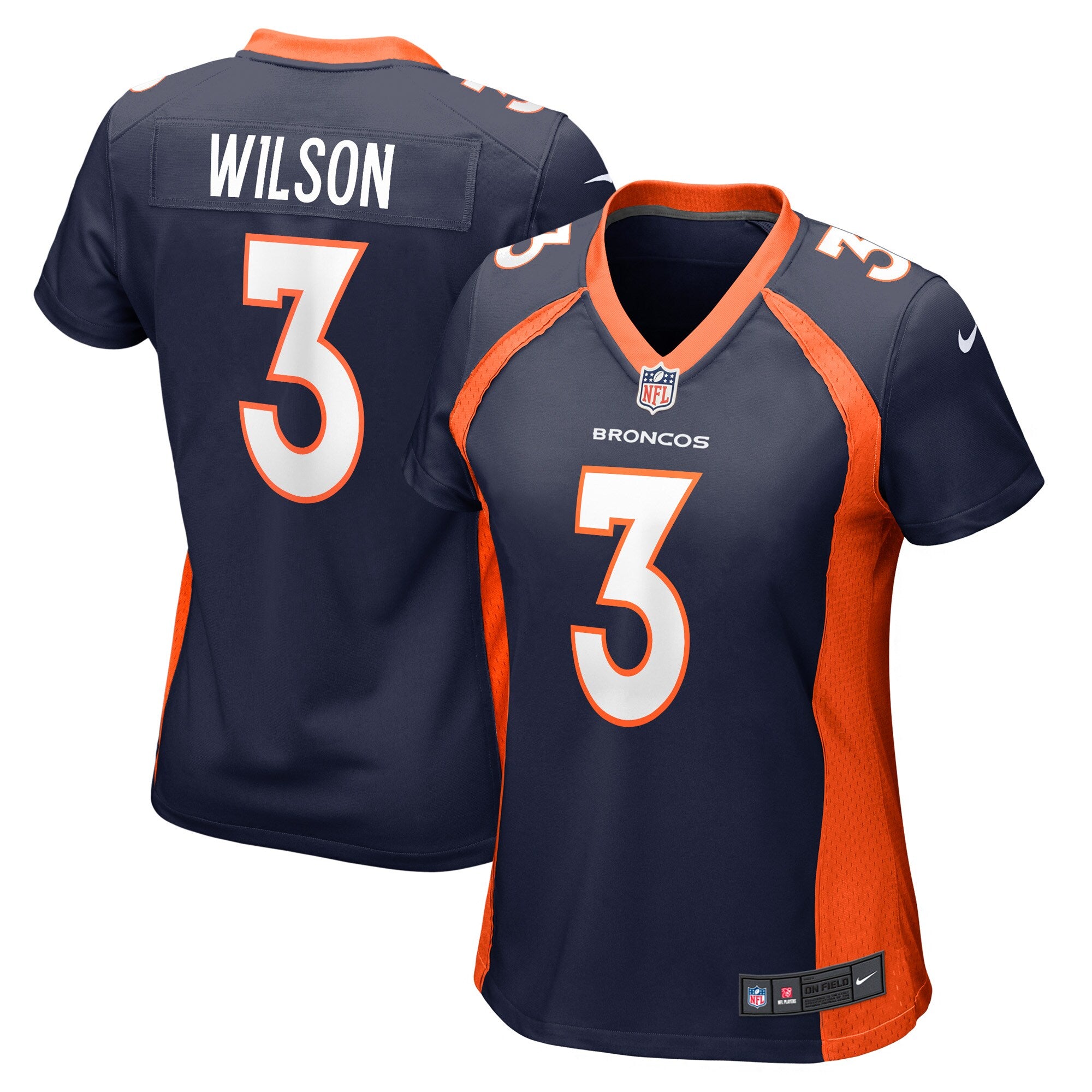 Russell Wilson Denver Broncos Nike Women's Player Jersey - Orange/Navy