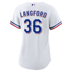 Wyatt Langford Texas Rangers Nike Women's Home Replica Jersey - White