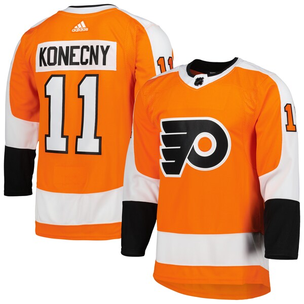 Travis Konecny Philadelphia Flyers adidas Home Primegreen Authentic Player Jersey - Orange