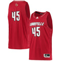 #45 Louisville Cardinals adidas Swingman Basketball Jersey - Red/White/Black