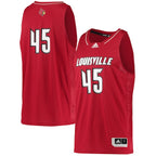 #45 Louisville Cardinals adidas Swingman Basketball Jersey - Red/White/Black