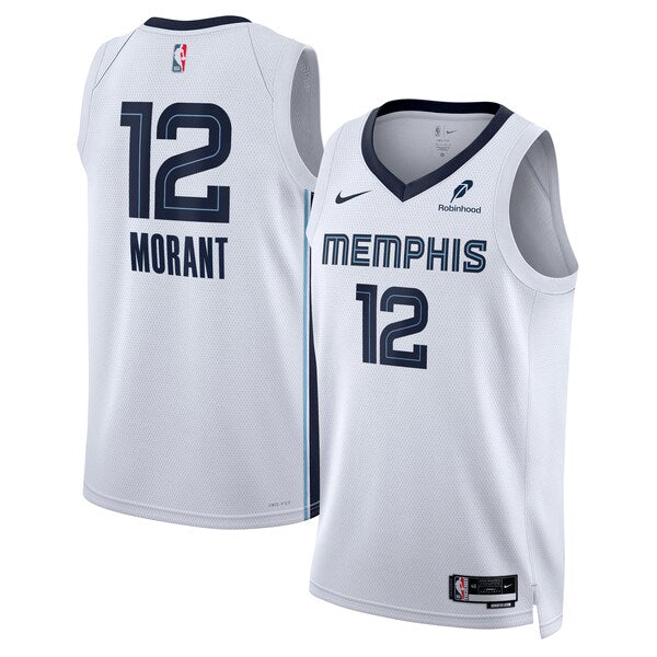 Ja Morant Memphis Grizzlies Nike Unisex Swingman Badge Player Jersey - Association Edition - White