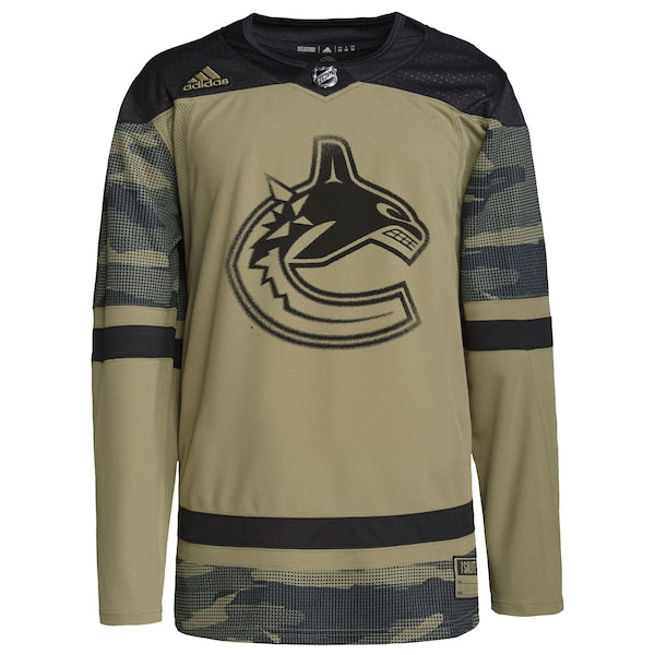 Vancouver Canucks adidas Logo Military Appreciation Team Authentic Practice Jersey - Camo