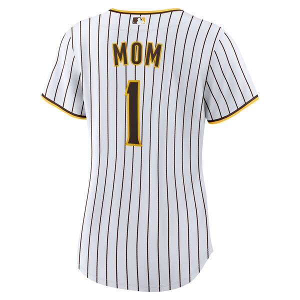 San Diego Padres Nike Women's #1 Mom Home Replica Jersey - White