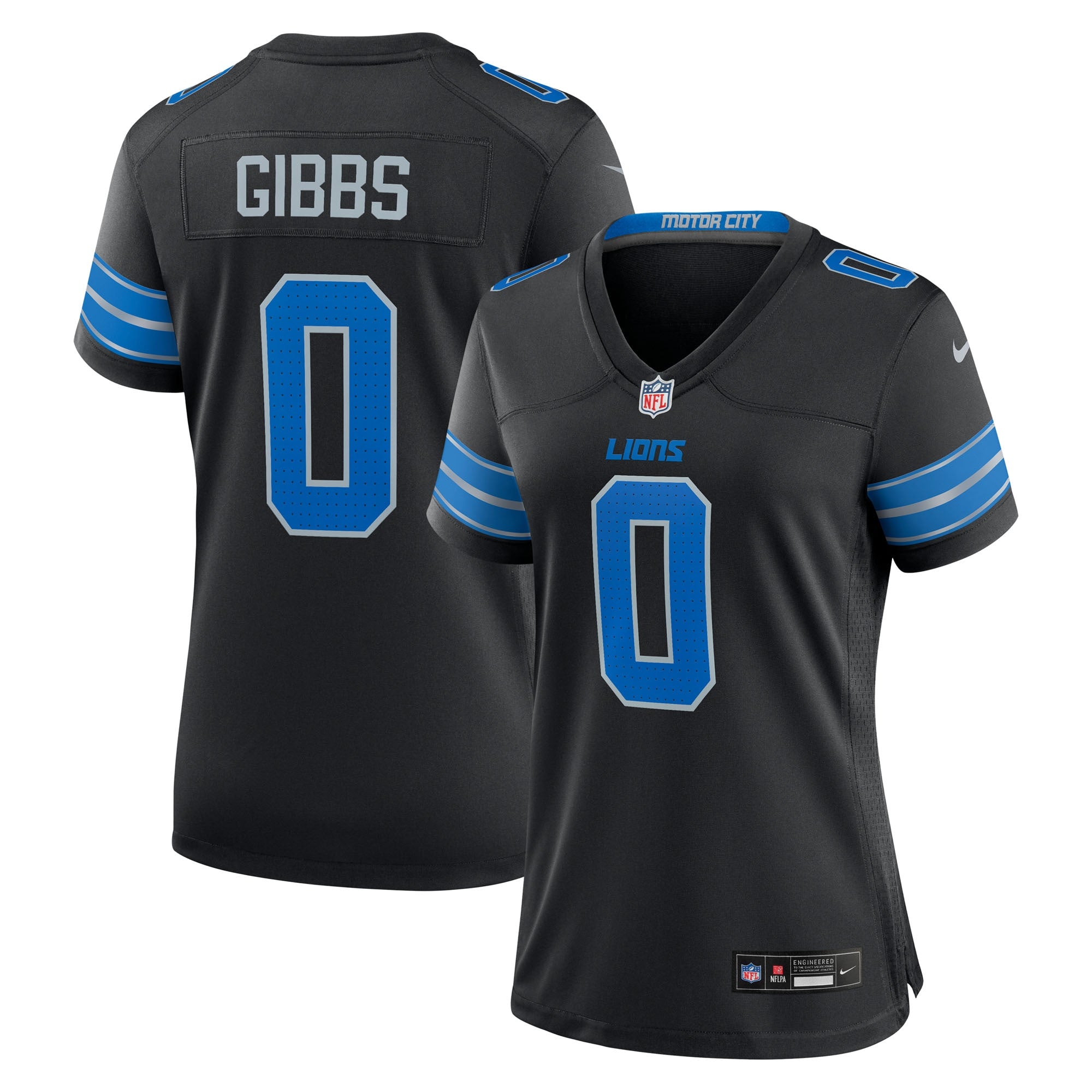Jahmyr Gibbs Detroit Lions Nike Women's Game Player Jersey - Blue/Black