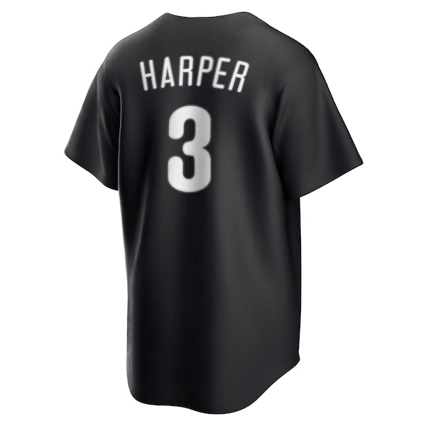 Bryce Harper Philadelphia Phillies Nike Lights Out Replica Player Jersey - Black