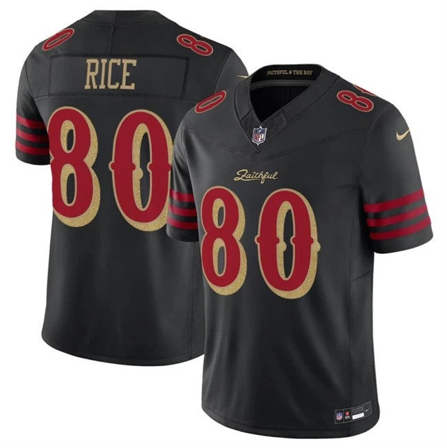 Jerry Rice San Francisco 49ers Nike 2025 RIVALRIES Vapor F.U.S.E. Limited Jersey - Black