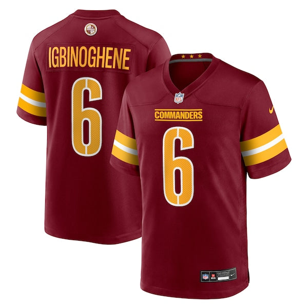 Noah Igbinoghene Washington Commanders Nike Team Game Jersey -  Burgundy