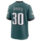 Jihaad Campbell Philadelphia Eagles Nike 2025 NFL Draft First Round Pick No. 32 Game Jersey - Midnight Green