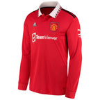 Anthony Elanga Manchester United adidas 2022/23 Home Replica Long Sleeve Jersey - Red