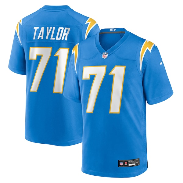 Branson Taylor Los Angeles Chargers Nike Team Game Jersey -  Powder Blue