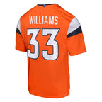 Javonte Williams Denver Broncos Nike Youth Game Jersey - Orange/Navy