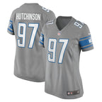 Aidan Hutchinson Detroit Lions Nike Women's Game Jersey - Silver/Blue