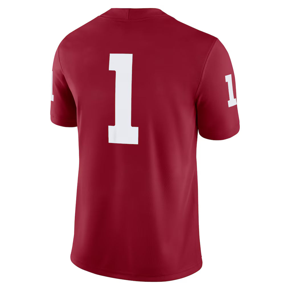 #1 Oklahoma Sooners Jordan Brand Game Jersey - Crimson/White