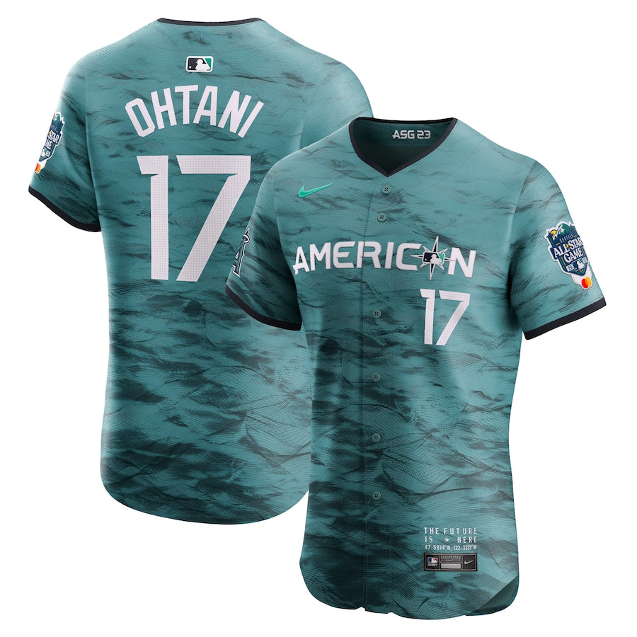 Shohei Ohtani American League Nike 2023 MLB All-Star Game Vapor Premier Elite Player Jersey - Teal
