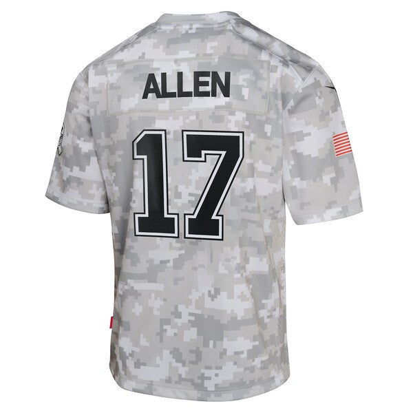 Josh Allen Buffalo Bills Nike Youth 2024 Salute to Service Game Jersey - Arctic Camo