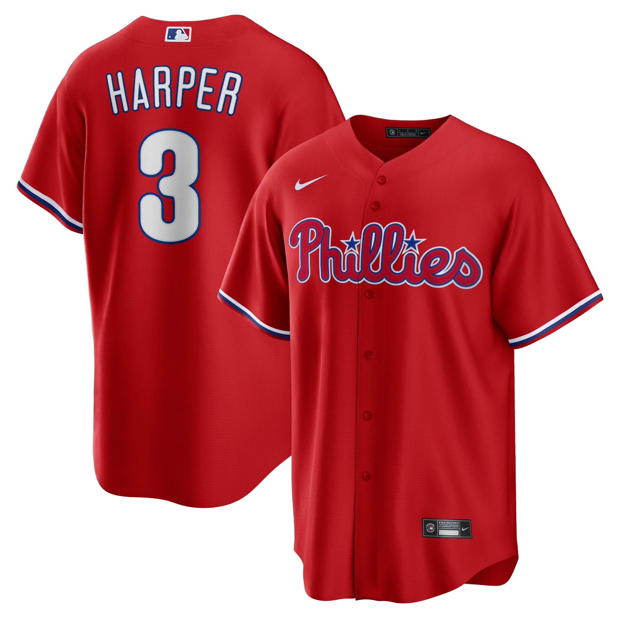 Bryce Harper Philadelphia Phillies Nike Home Replica Player Name Jersey - White/Cream/Red