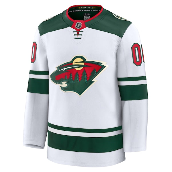 Minnesota Wild  Away Premium Custom Jersey - White/Green