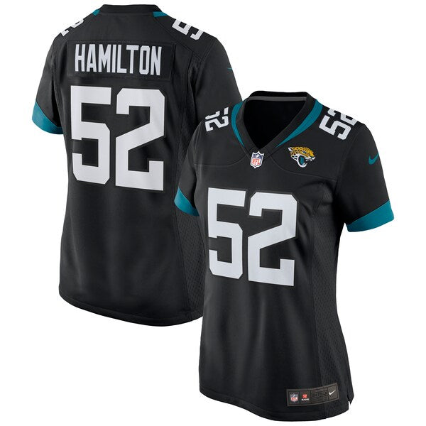 DaVon Hamilton Jacksonville Jaguars Nike Women's Game Jersey - Black/Teal
