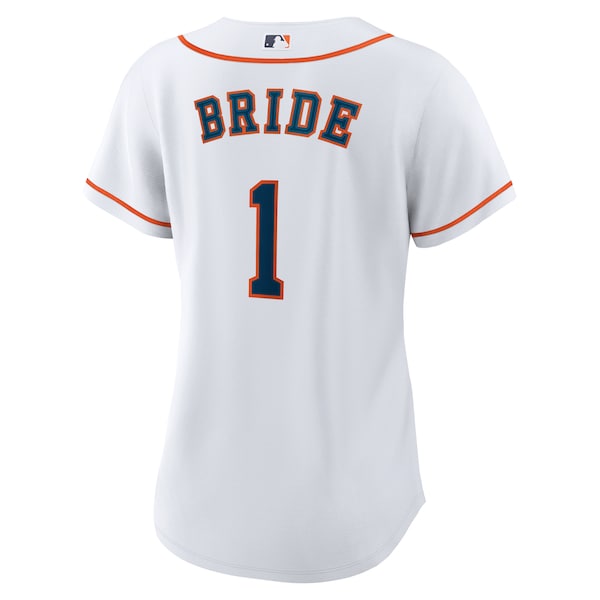 Houston Astros Nike Women's #1 Bride Home Replica Jersey - White