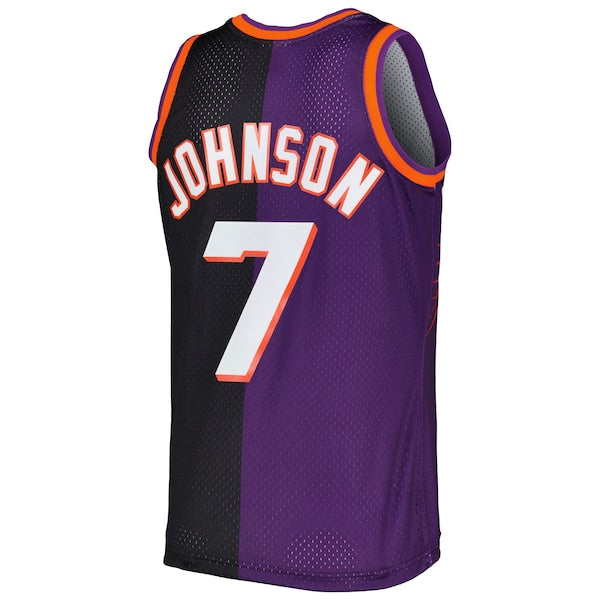 Kevin Johnson Phoenix Suns Hardwood Classics 1996/97 Split Swingman Jersey - Purple/Black