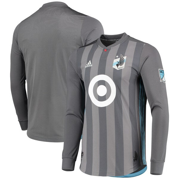 Minnesota United FC adidas 2018/19 Authentic Team Long Sleeve Jersey - Gray
