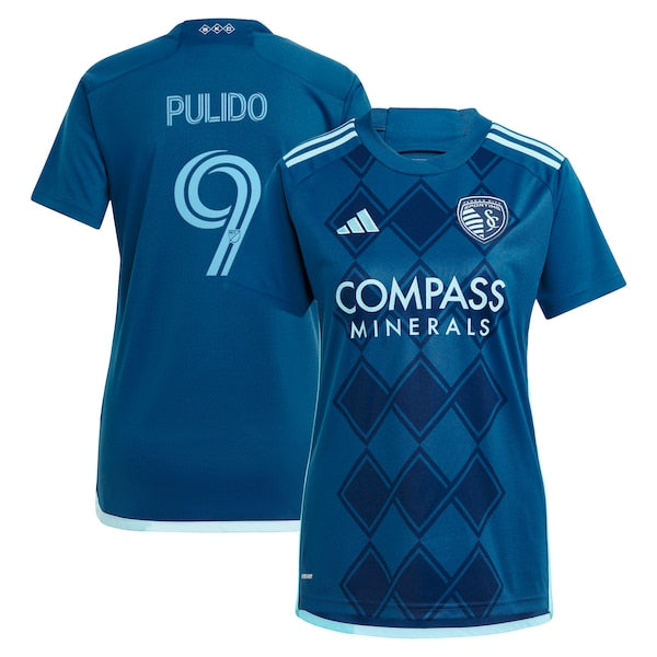 Alan Pulido Sporting Kansas City adidas Women's 2024 Diamonds Our Forever Replica Player Jersey – Navy