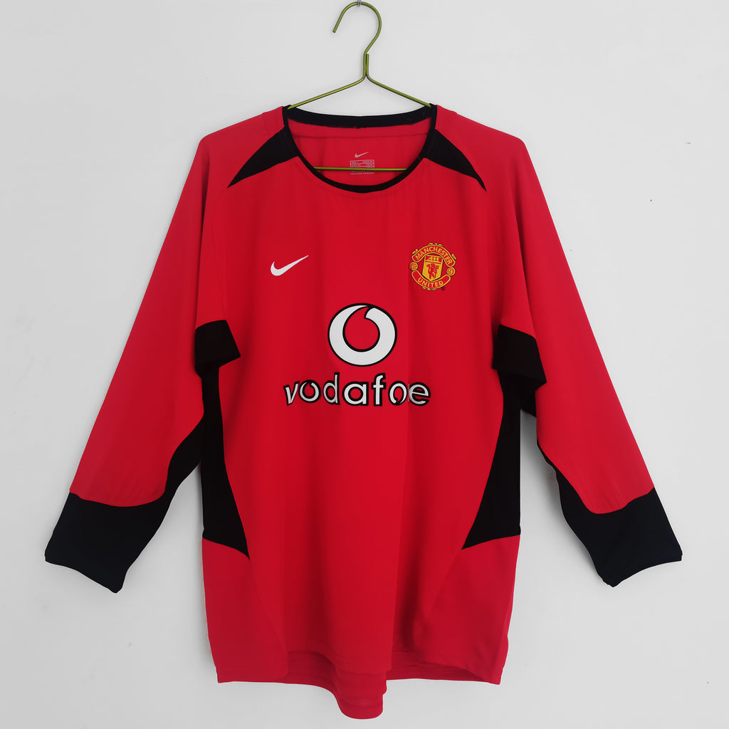 Manchester United Long Sleeve 2002-04 Home Vintage Jersey