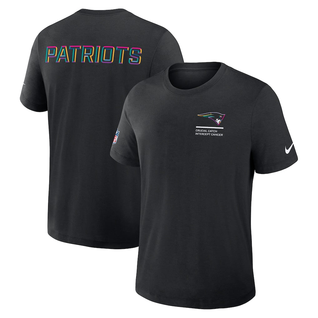 New England Patriots Nike 2025 NFL Crucial Catch Tri-Blend Dri-FIT T-Shirt - Black