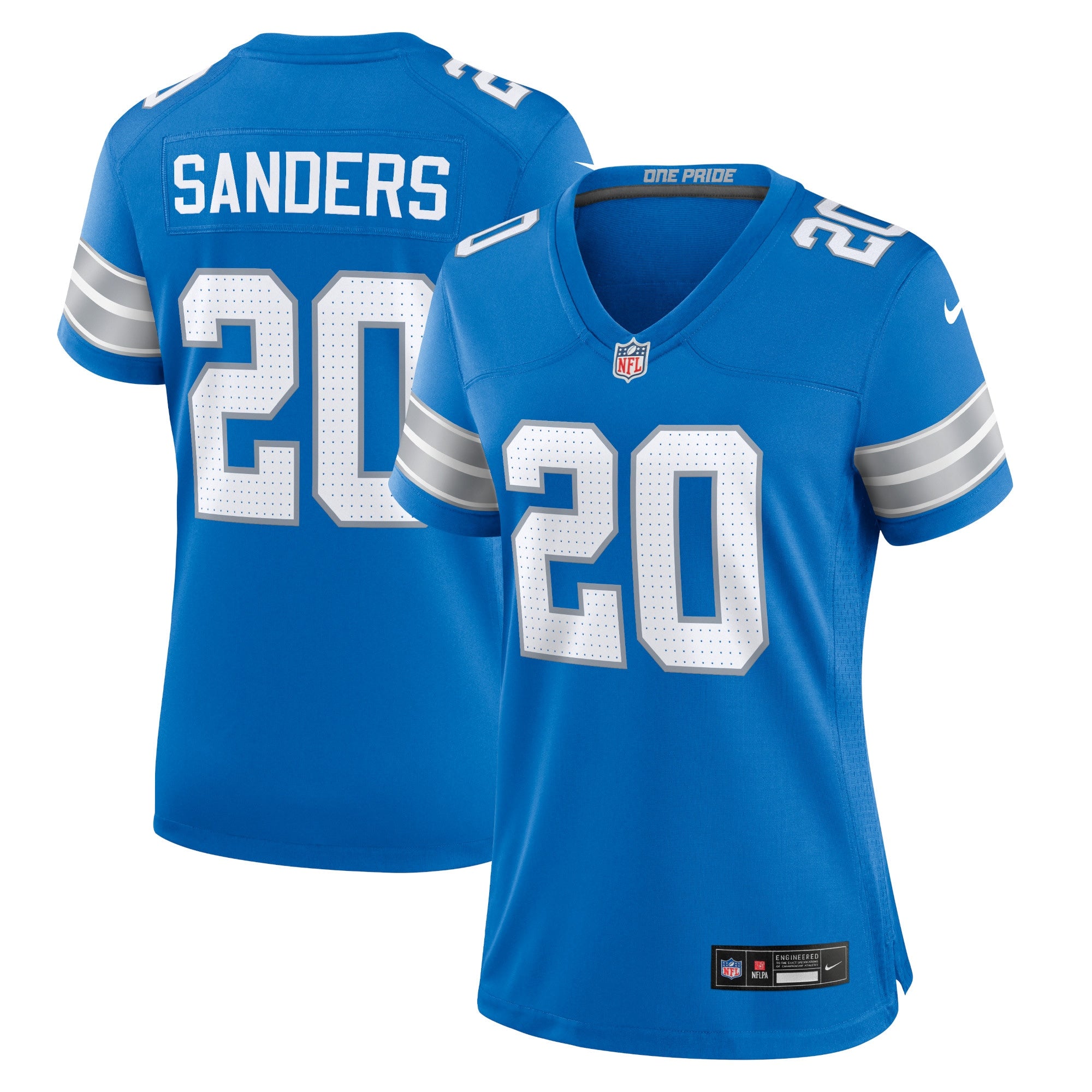 Barry Sanders Detroit Lions Nike Women's 2nd Alternate Retired Player Game Jersey - Black/Blue