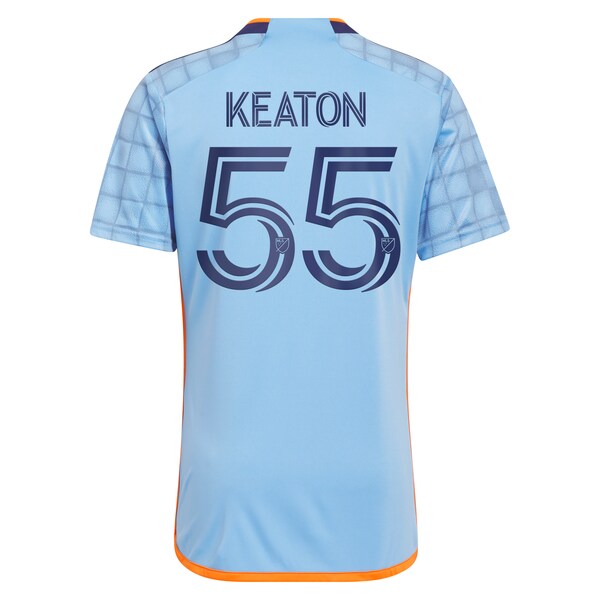 Keaton Parks New York City FC adidas 2024 The Interboro Kit Replica Jersey - Light Blue