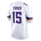 Dallas Turner Minnesota Vikings Nike Game Jersey -  White/Purple