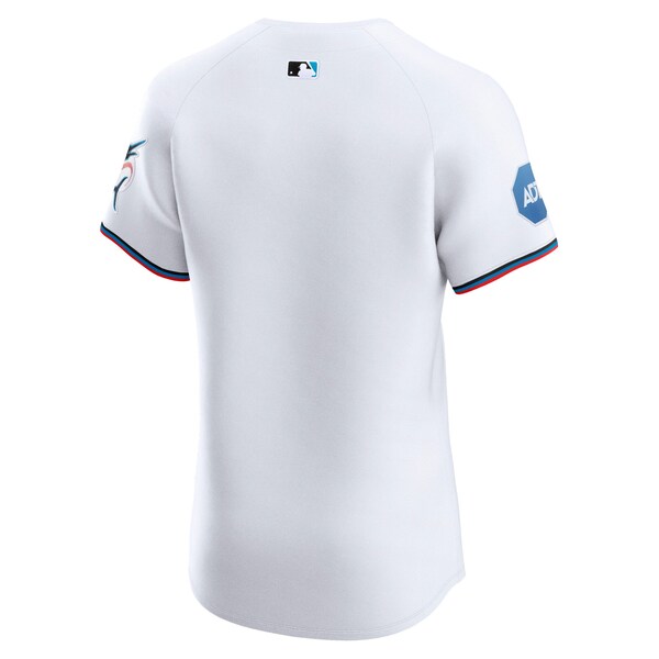 Miami Marlins Nike Home Elite Jersey - White