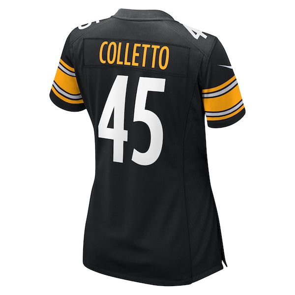 Jack Colletto Pittsburgh Steelers Nike Women's  Game Jersey -  Black