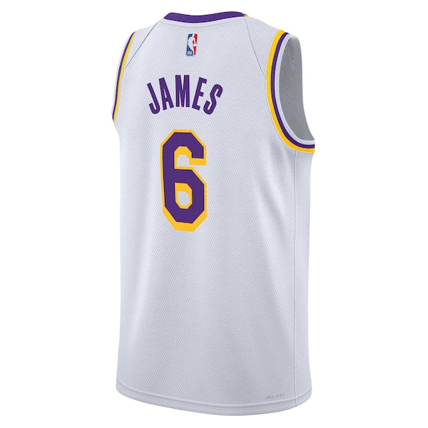 LeBron James Los Angeles Lakers Nike Youth Swingman Jersey - Association Edition - White