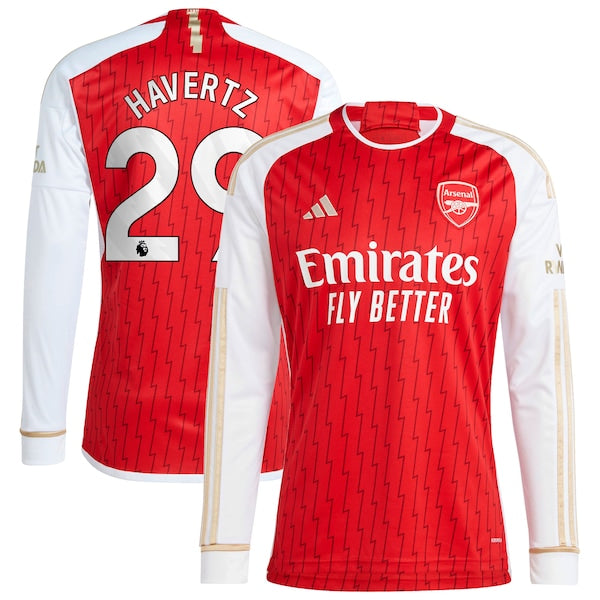Kai Havertz Arsenal adidas 2023/24 Home Replica Player Long Sleeve Jersey - Red