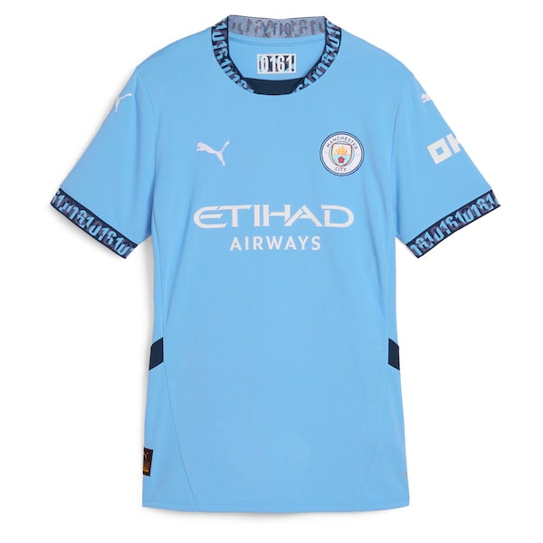 Erling Haaland Manchester City Puma Women's 2024/25 Home Replica Player Jersey - Light Blue