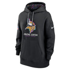 Minnesota Vikings Nike Women's 2024 NFL Crucial Catch Club Pullover Hoodie - Black