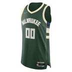 Milwaukee Bucks Nike 2021/22 Diamond Authentic Custom Jersey - Icon Edition - Hunter Green