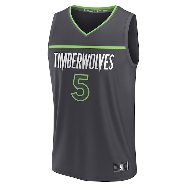 Anthony Edwards Minnesota Timberwolves  Youth Fast Break Replica Player Jersey - Statement Edition - Anthracite