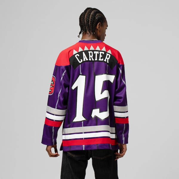 Vince Carter Toronto Raptors  Unisex Maxxed Out Fashion Hockey Jersey - Purple