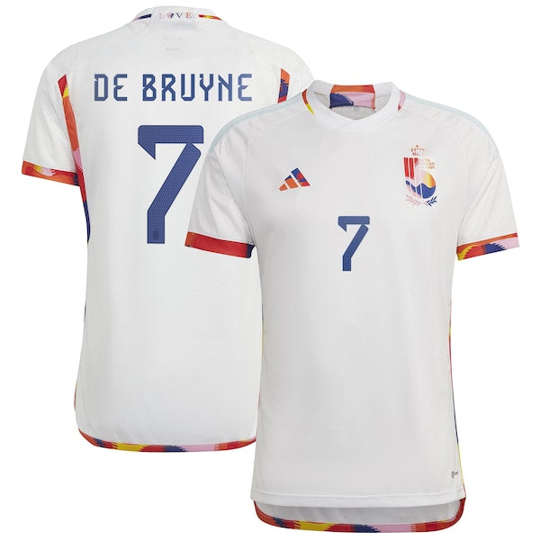 Kevin De Bruyne Belgium National Team adidas 2022/23 Away Replica Jersey - White