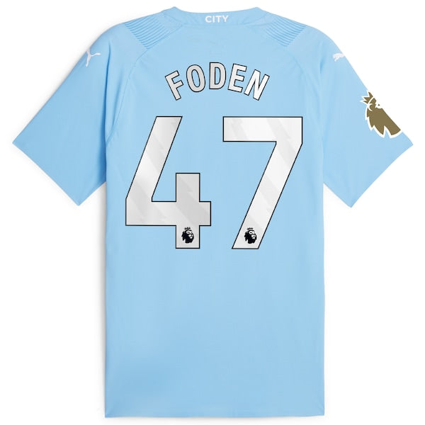 Phil Foden Manchester City Puma 2023/24 Home Authentic Player Jersey - Sky Blue