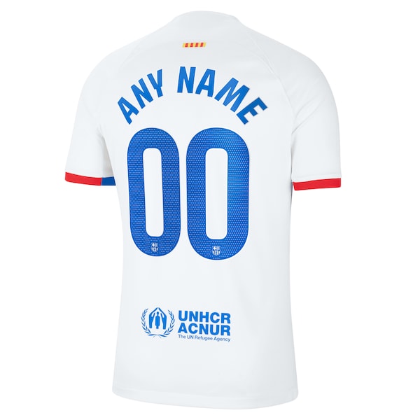 Barcelona Nike 2023/24 Away Custom Replica Jersey - White