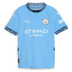 Kevin De Bruyne Manchester City Puma Youth 2024/25 Home Replica Player Jersey - Light Blue