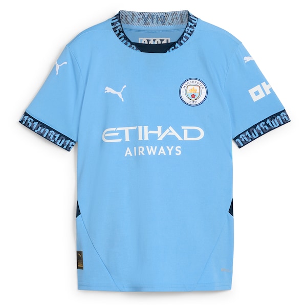 Manchester City Puma Youth 2024/25 Home Replica Custom Jersey - Light Blue