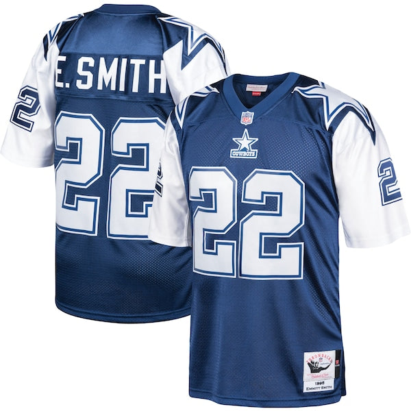Emmitt Smith Dallas Cowboys 1995 Authentic Throwback Retired Player Jersey - Navy