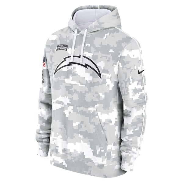 Los Angeles Chargers Nike 2024 Salute to Service Club Fleece Pullover Hoodie - Arctic Camo